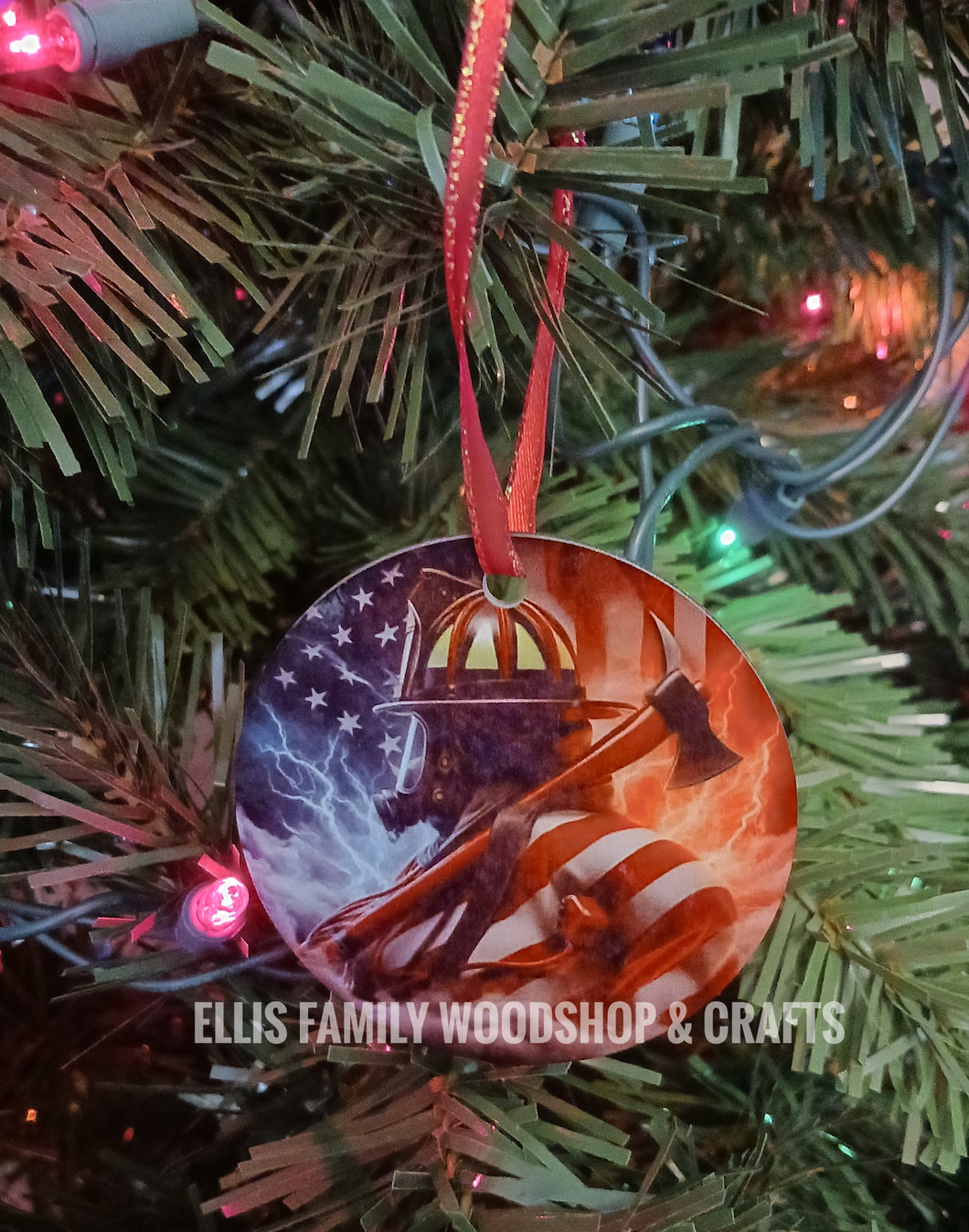 Firefighter tree ornament