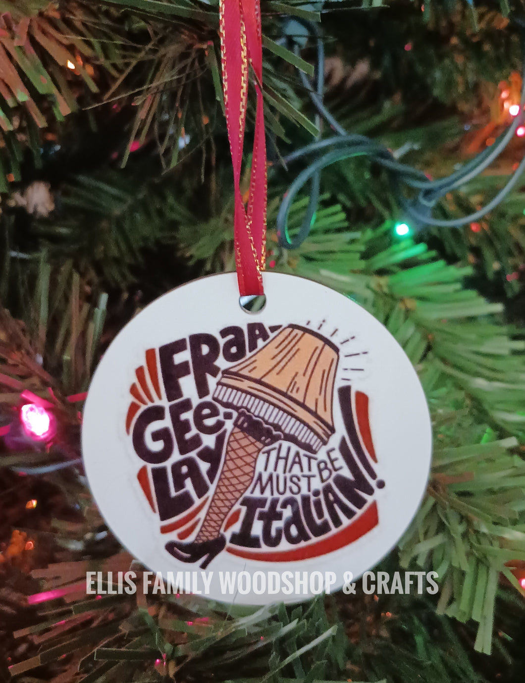 Leg lamp from The Christmas story tree ornament