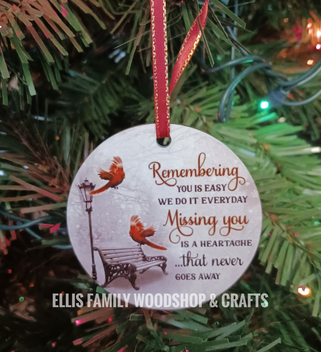 Remembering you tree ornament