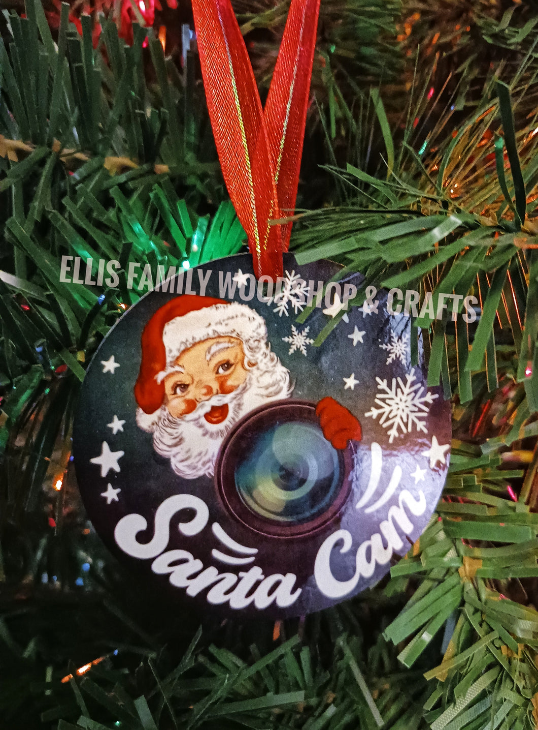 Santa Cam tree ornament
