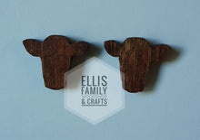 Load image into Gallery viewer, Cow head stud earrings
