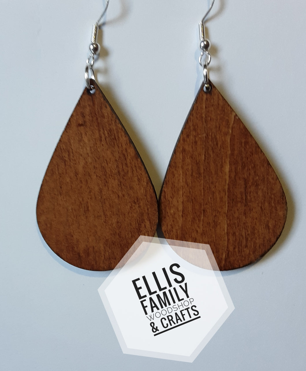 Stained teardrop earrings