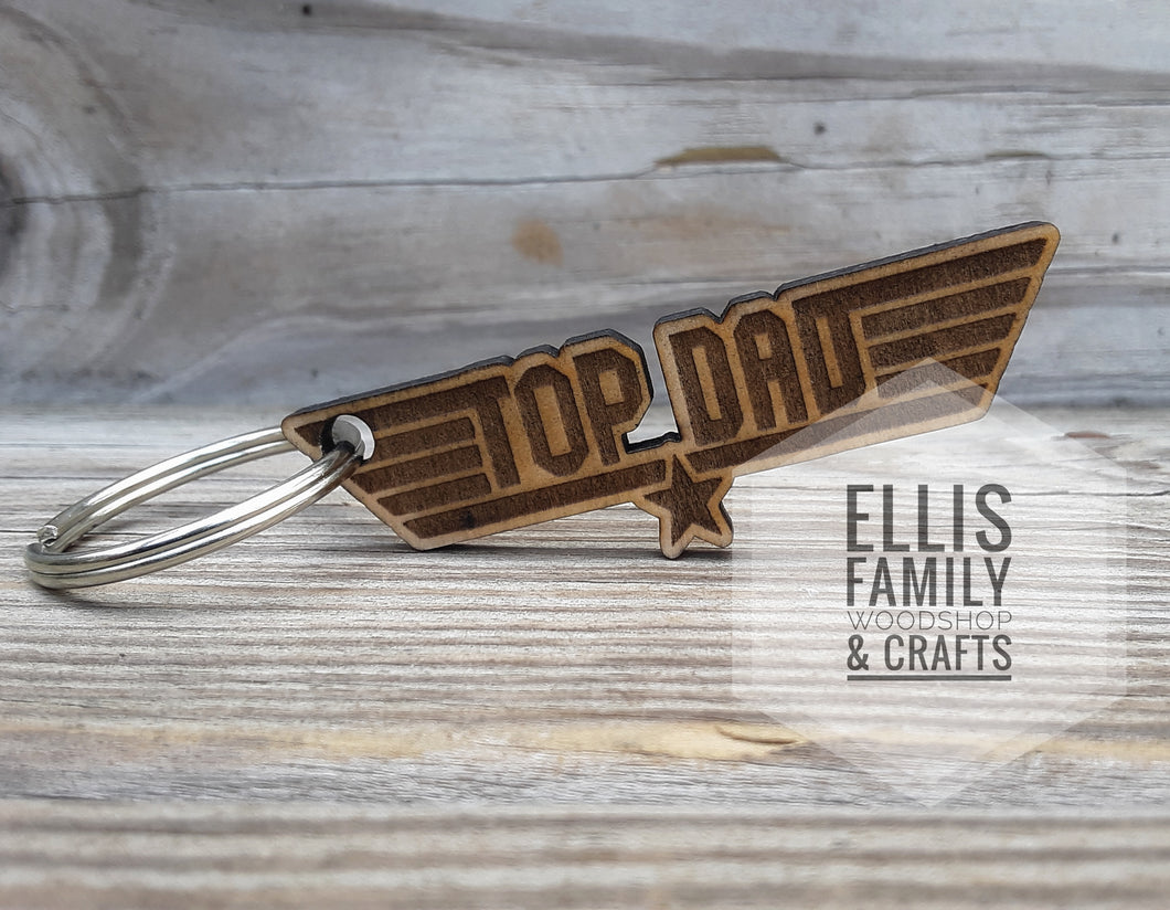 Top Dad keychain