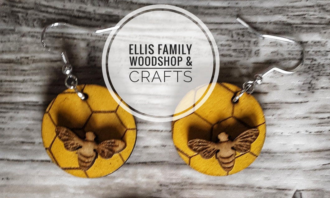 Honey bee earrings.