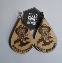Load image into Gallery viewer, Freddy, Sweet Dreams teardrop earrings.
