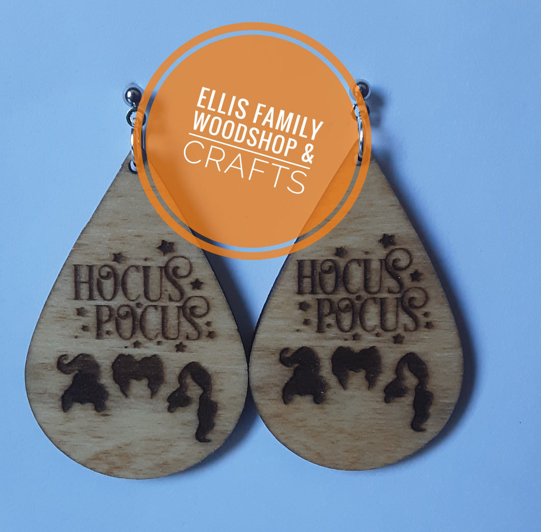Hocus Pocus teardrop earrings.
