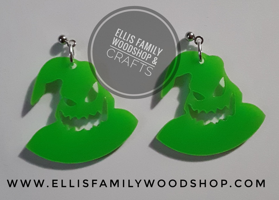 Oogie Boogie acrylic dangle earrings